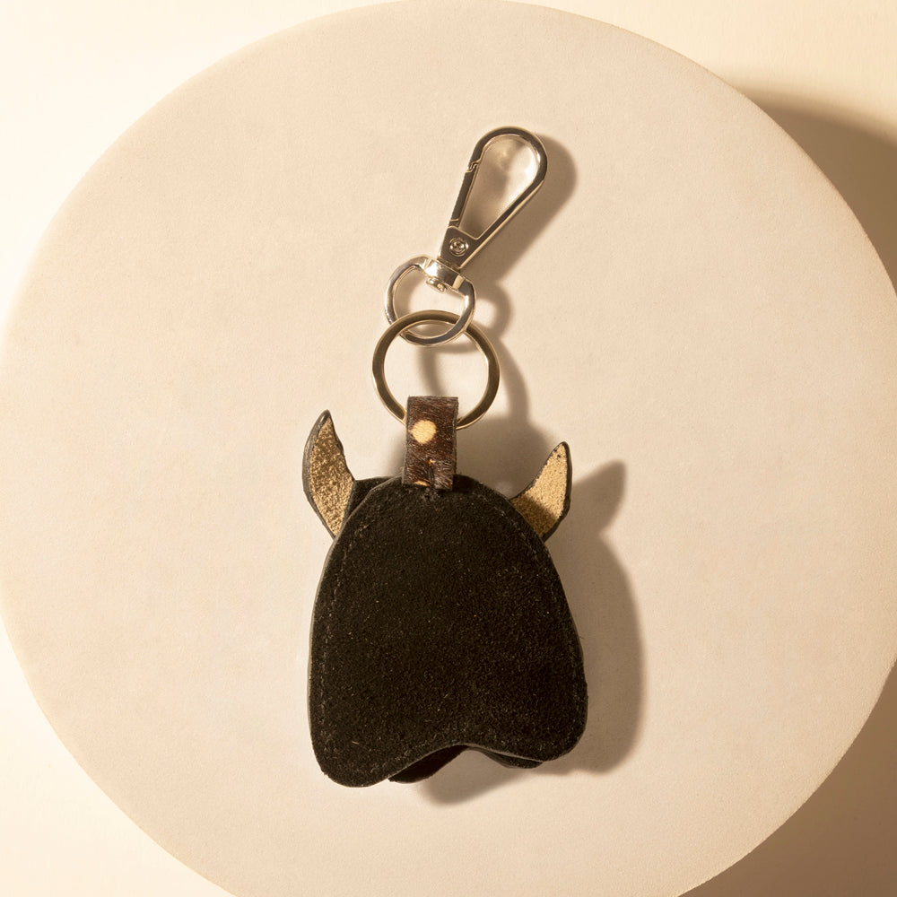 Myra Outpost Bull Keychain in Desert Hide Mix